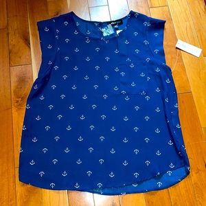 BNWT Alice Blue Bushnell One Pocket Blouse